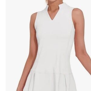 Moteepi white athletic sleeveless workout dress